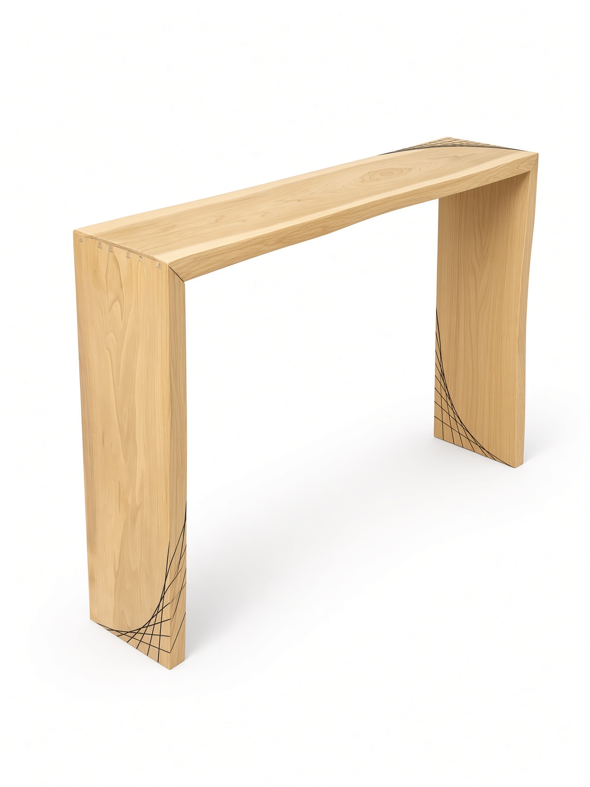 Solid wood console